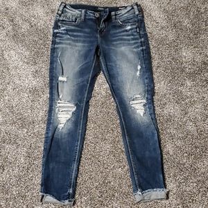 Silver skinny jean